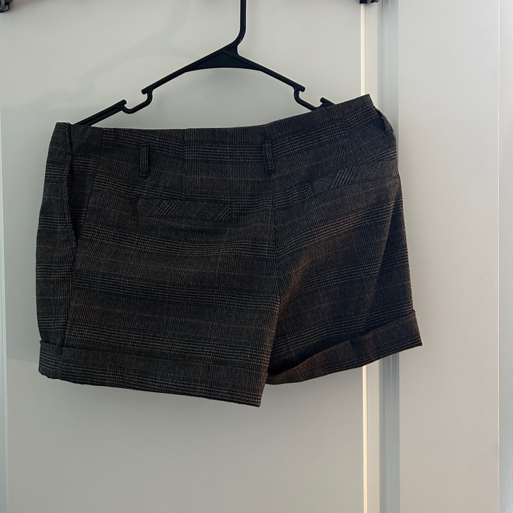 Women's Black Plaid Shorts